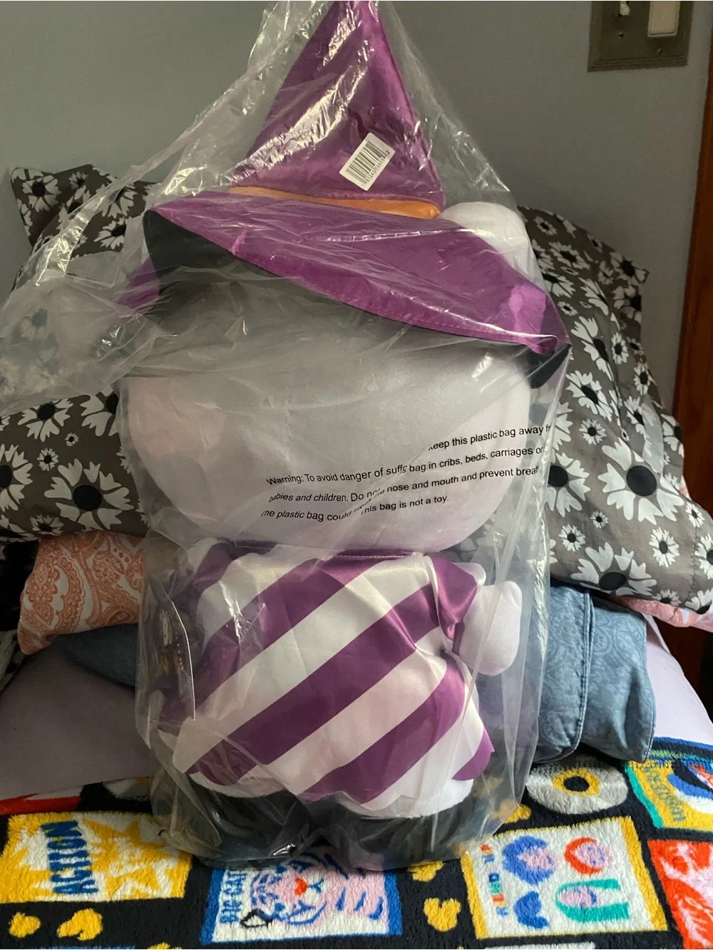 Hello Kitty Plush in Purple Witch Halloween Costume NWT